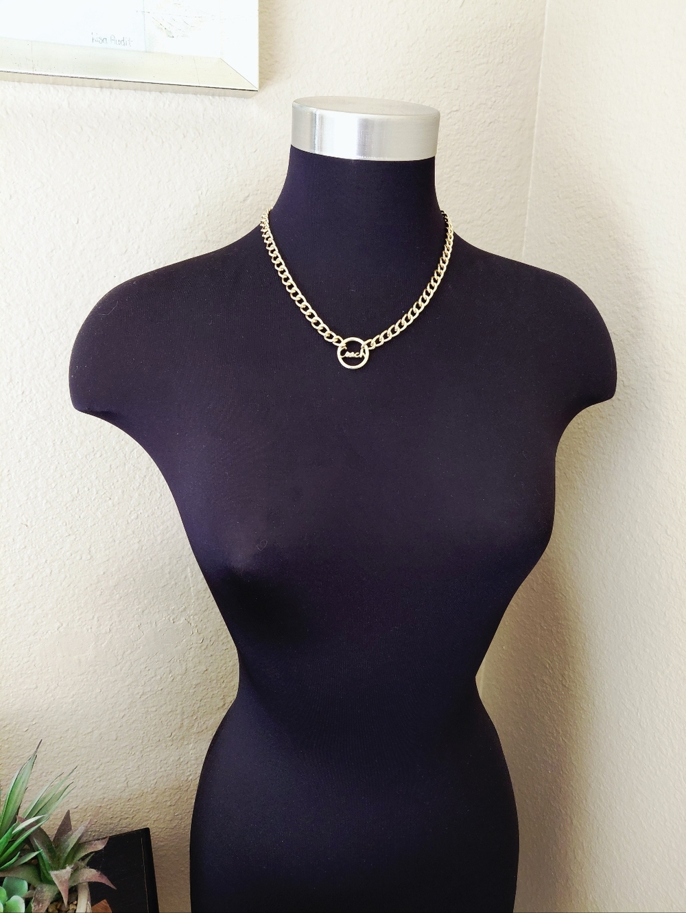 Coach Gold Logo Necklace - Picture 2 of 5